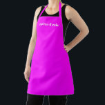 Minimalistische elegante Magenta für den Namenstex Schürze<br><div class="desc">Anpassen Name Text minimalistisch elegante magenta weiße Schürze Anpassen,  personalisieren mit Namen,  Zitat,  Phrase,  oder Text Großartig für Köche,  Koch,  Keramik,  Keramiken,  Handwerk,  Arbeit,  Küche,  Backen,  Grillen,  Grill,  sowie Geschäfte und Geschäfte etc.</div>