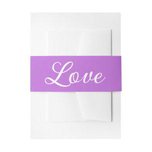 Minimalistische elegante moderne Liebe lila Hochze Einladungsbanderole
