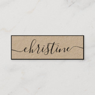 Minimalistische, elegante, moderne Typografie Mini Visitenkarte