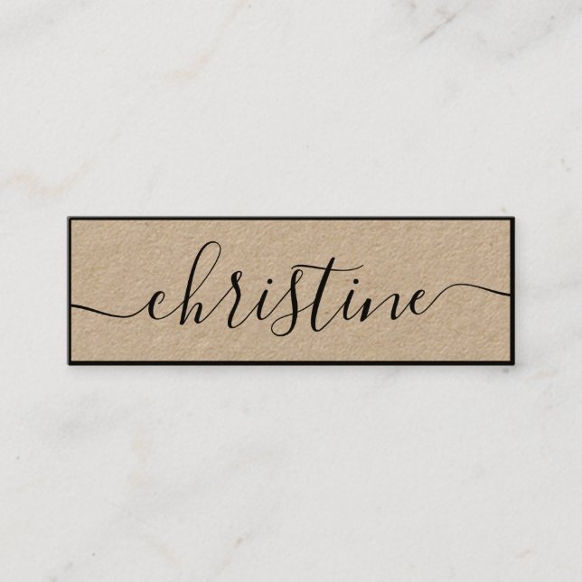 Minimalistische, elegante, moderne Typografie Mini Visitenkarte (Vorderseite)