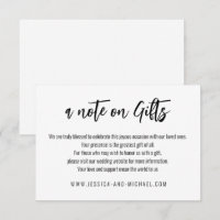 💍 Minimalistische Elegante Note zu Geschenken