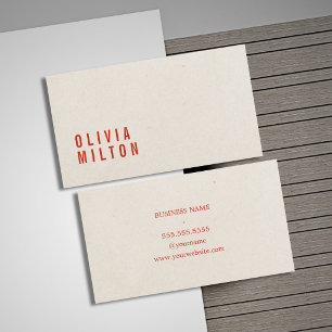 Minimalistische elegante Papiertextur roter Berate Visitenkarte