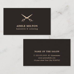 Minimalistische elegante Pastell-Schere Friseur Visitenkarte