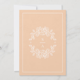 Minimalistische elegante Peach Color Save the Date