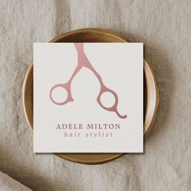 Minimalistische Elegante Rose Quadratische Visitenkarte (Von Creator hochgeladen)