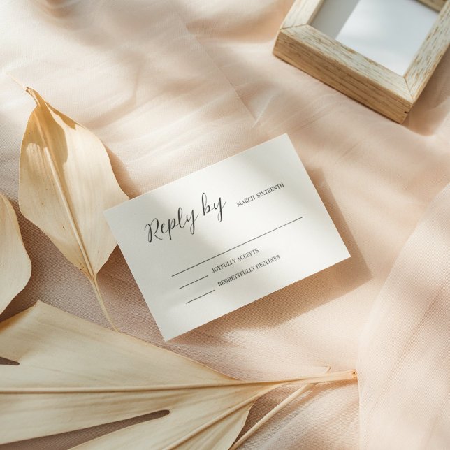 Minimalistische Elegante RSVP-Karte RSVP Karte (Von Creator hochgeladen)