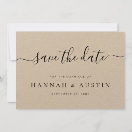 Minimalistische elegante Rustikale Hochzeit Save The Date