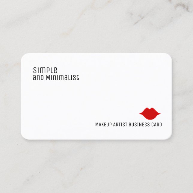 Minimalistische elegante Schönheit Visitenkarte (Vorderseite)