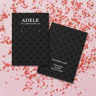 Minimalistische, elegante schwarz-graue Punkte-Ohr