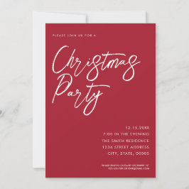 Minimalistische Elegante Script Modernes Weihnacht Einladung