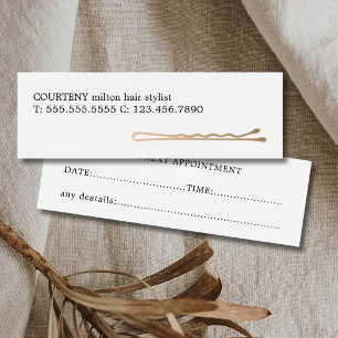 Minimalistische elegante Termin Karte für Friseure