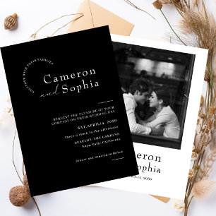 Minimalistische elegante Text-Hochzeitsfotografie Save The Date