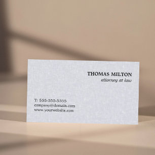 Minimalistische elegante Textur Grau Anwalt Visitenkarte