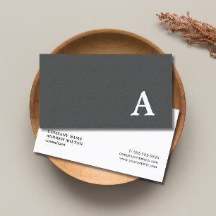 Minimalistische elegante Textur Grau Consultant Visitenkarte