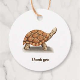 Minimalistische elegante Tortoise Danke Ihnen für  Geschenkanhänger