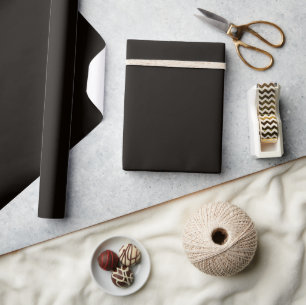 Minimalistische elegante Vollleder Schwarz Einfach Geschenkpapier