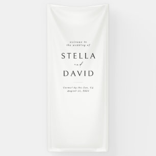 Minimalistische Elegante Willkommens Hochzeit Viny Banner