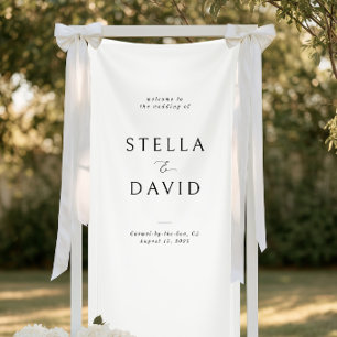 Minimalistische Elegante Willkommens Hochzeit Viny Banner