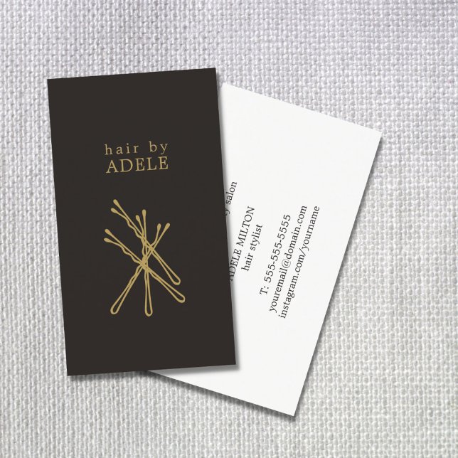 Minimalistische Eleganthair Stylist Business Card Visitenkarte (Von Creator hochgeladen)