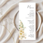 Minimalistische Elfenbein-Bliss-Hochzeit Menükarte<br><div class="desc">Made for you!</div>
