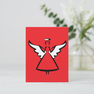 Minimalistische Engelsflügel & Heiligenschein   Mo Mitteilungskarte