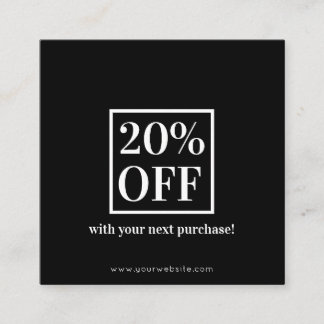 Minimalistische Ermäßigungskarte Rabattkarte