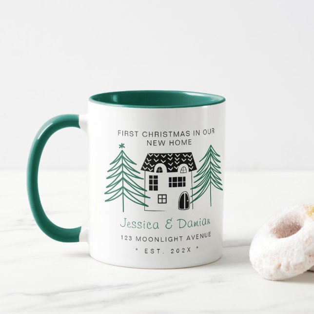 MINIMALISTISCHE ERSTE CHRISTMAS IN UNSEREM NEUEN Z TASSE (Mit Donut)