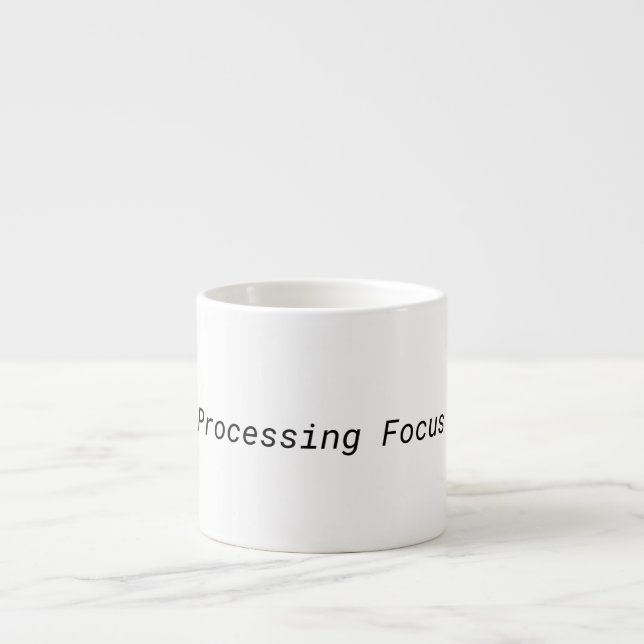 Minimalistische Espresso-Tasse Processing Focus Espressotasse (Vorderseite)