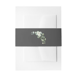 Minimalistische Eukalyptus-Blätter Blume Wedding G Einladungsbanderole