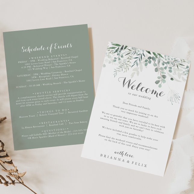 Minimalistische Eukalyptus-Hochzeitserklärung (Von Creator hochgeladen)