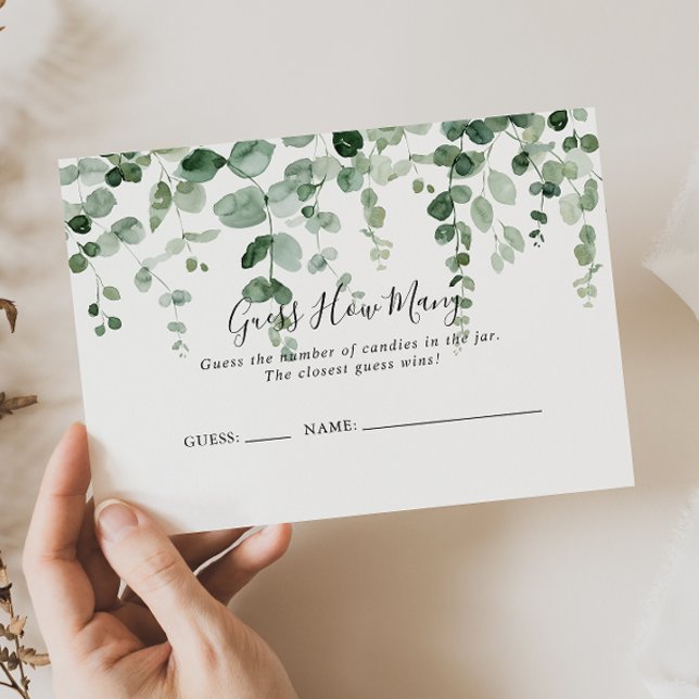 Minimalistische Eukalyptus schätzt die Anzahl der  Visitenkarte (Von Creator hochgeladen)