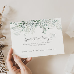 Minimalistische Eukalyptus schätzt die Anzahl der Visitenkarte