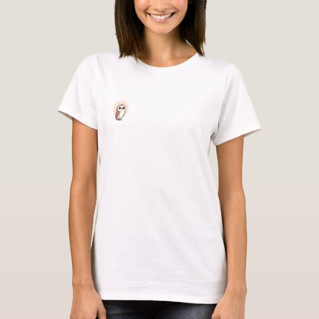 Minimalistische Eulenfigur-Illustration T-Shirt (Vorderseite)