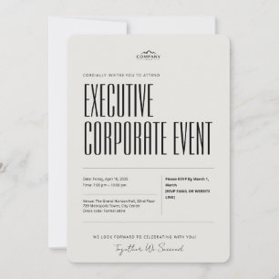 Minimalistische Executive-Veranstaltungseinladung Save The Date