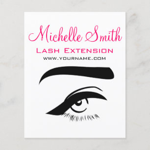 Minimalistische Eye Black White Lash Extension Mak Flyer