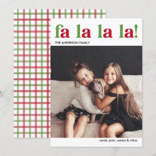 Minimalistische Fa La Weihnachts-Fotokarte Einladung