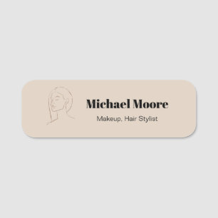 Minimalistische Face Logo Haare Schönheit Make-Neu Namensschild