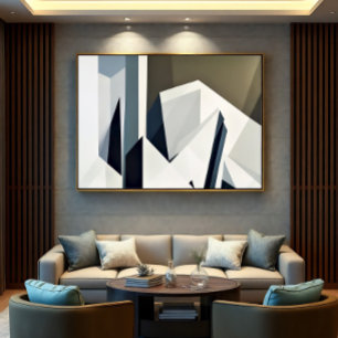 Minimalistische facettierte Geometrie Leinwanddruck