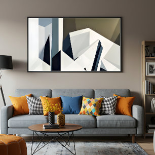 Minimalistische facettierte Geometrie Poster