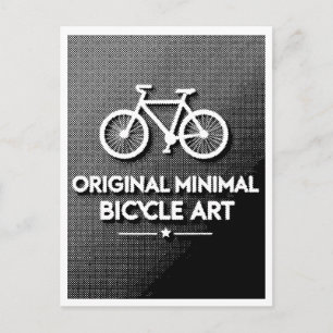 Minimalistische Fahrrad-Kunst Postkarte