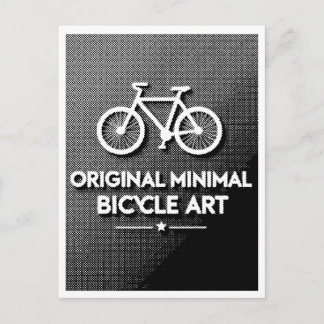 Minimalistische Fahrrad-Kunst Postkarte