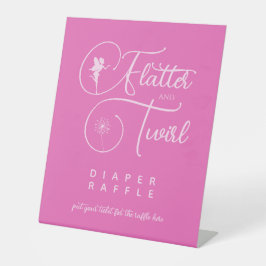 Minimalistische Fairy Birthday Party Diaper Raffle Sockelschild