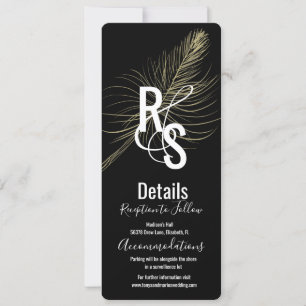 Minimalistische falsche goldene Feder bohemianisch Einladung