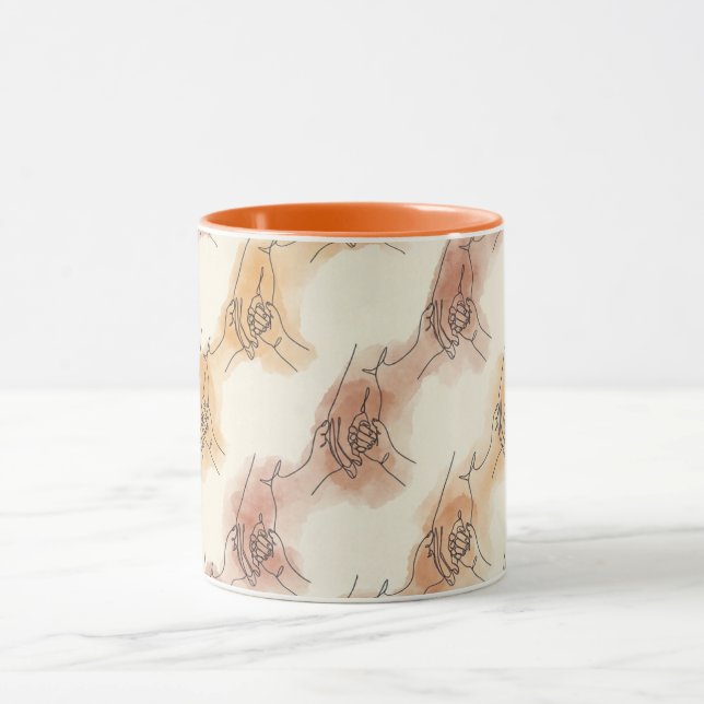 Minimalistische Familienbindung Tasse (Zentrum)