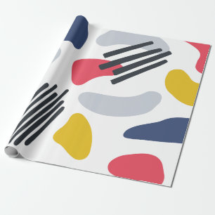 Minimalistische farbenfrohe abstrakte geschenkpapier