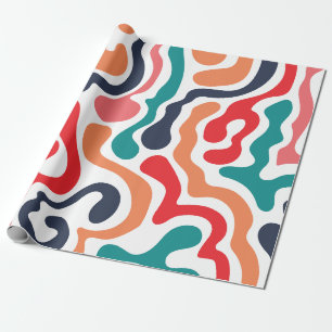 Minimalistische farbenfrohe Abstraktion Geschenkpapier