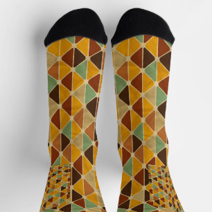 Minimalistische farbenfrohe Geometrie – Frisches s Socken