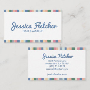 Minimalistische, farbenfrohe Streifen Visitenkarte