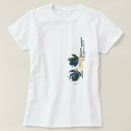 Minimalistische farbige Blume T-Shirt