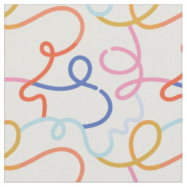 Minimalistische farbige Linienstriche  Stoff